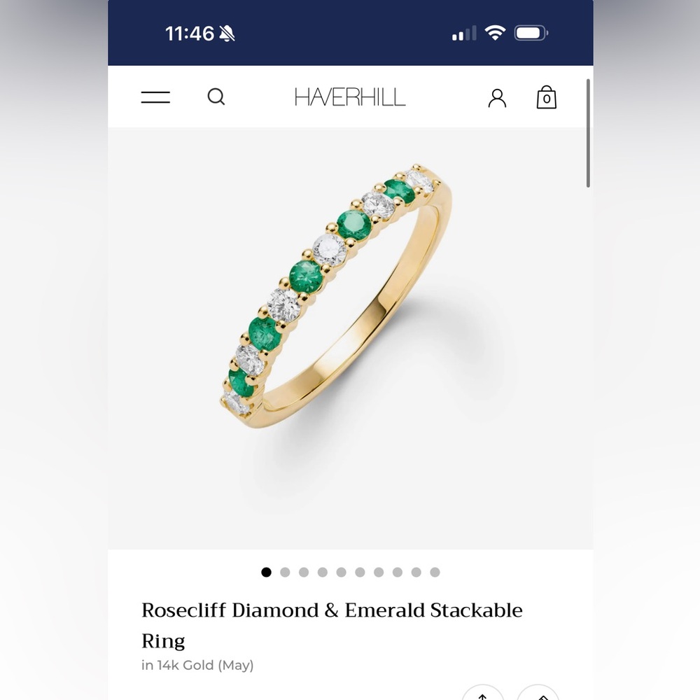 Diamond & Emerald Gold Ring